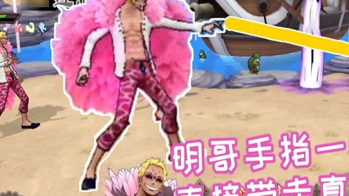 Burning Will Ladder: Doflamingo, kills the real man Zoro instantly with a flick of his finger