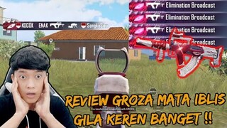 REVIEW GROZA TERBARU SENILAI 10 JUTA , KEREN BANGET MATANYA BISA MENYALA !! - PUBG MOBILE
