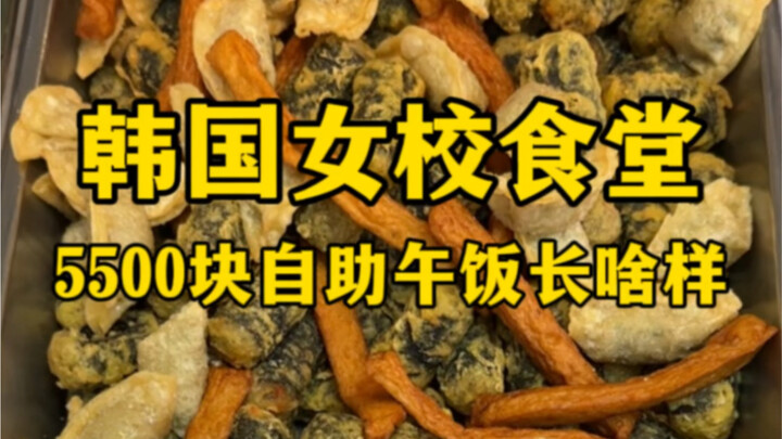 韩国女校食堂5500元自助午饭长啥样？