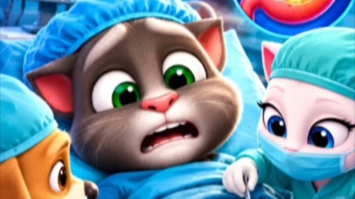 😱 Talking Tom Needs Stomach Surgery! 🏥🐱 Will He Be Okay? #Shorts