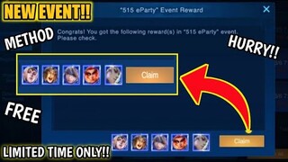 NEW EVENT FREE EPIC SKIN HURRY LIMITED TIME ONLY MOBILE LEGENDS