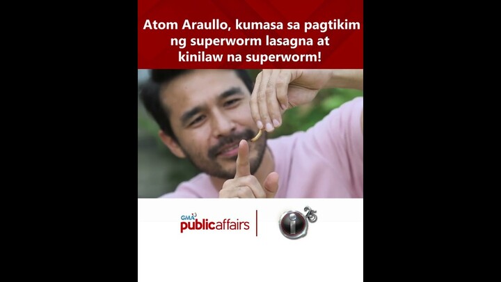 Atom Araullo, kumasa sa pagtikim ng superworm lasagna at kinilaw na superworm! | I-Witness
