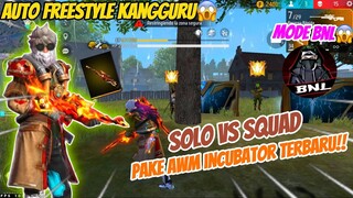 SOLO VS SQUAD PAKE DOUBLE AWM INCUBATOR TERBARU! AUTO FREESTYLE KANGGURU😱