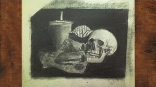 Still life Drawing "Creepy Whells" - using Graphite Pencils