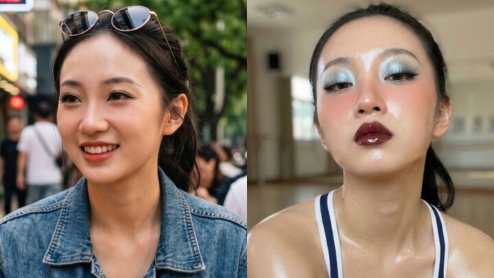 Makeup-Heavy Contrast Dance Senior Sister