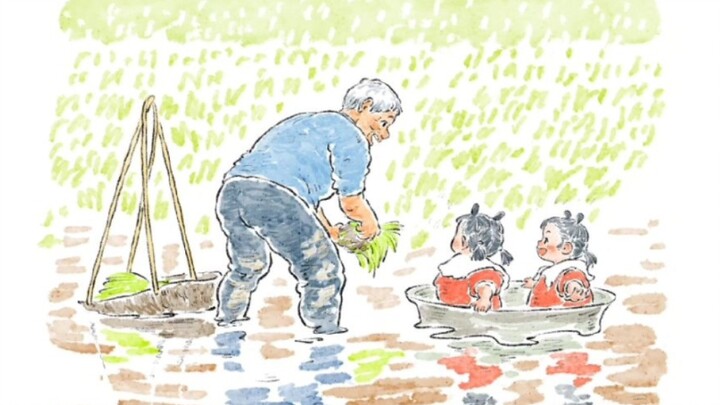 Keluarga duduk santai, cahaya lampu begitu hangat dan akrab.