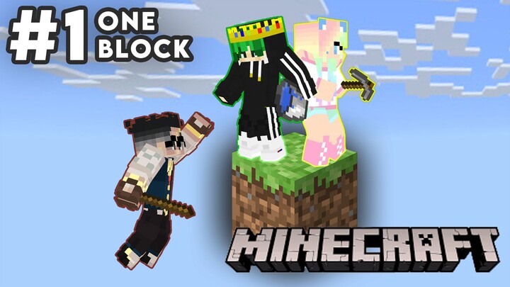 Minecraft - ONE BLOCK SKYBLOCK with Papa Chamber and Vince! (ep. 1) [Gaming Kitty Cath]