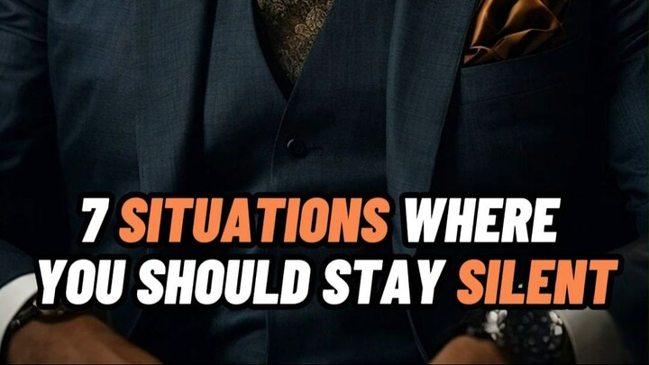 7 SITUATIONS WHERE YOU SHOULD STAY SILENT 🐱‍👤