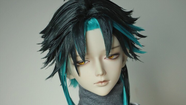 [Mo Fan] Genshin Impact bjd baby dengan cos wig styling tampilan produk jadi rambut yang dimodifikasi dengan tangan sutra suhu tinggi tiga poin paman MDD lingkar kepala 22-24