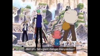 ketika Zoro ingin pergi sendiri. Kepala lumut idiot