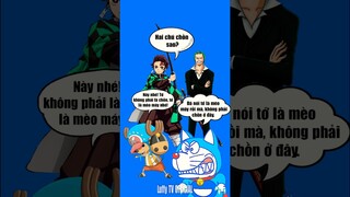 Zoro dẫn Tanjiro đến chơi thì gặp Doraemon đang ở đây nữa!