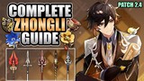 ZHONGLI - Complete Guide v2 - Optimal Weapons, Playstyles, Artifacts & Teams | Genshin Impact