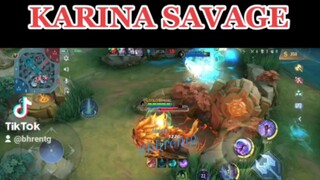 KARINA SAVAGE MOMENT HIGHLIGHT MOBILE LEGEND BANG BANG