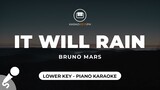 It Will Rain - Bruno Mars (Lower Key - Piano Karaoke)