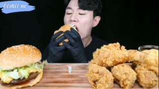 Hamburger gấp đôi phô mai phần 2 #mukbang