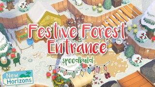 Festive Forest ENTRANCE w/ Blathers' Tent! 🎄 |  SPEEDBUILD!  (stream recap)