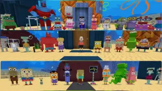 Minecraft x Spongebob DLC - All Custom Characters & Mobs