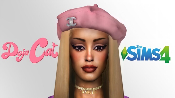 🍑 THE SIMS 4 ¦ CAS - Doja Cat 🍑✨(+FULL CC LIST)