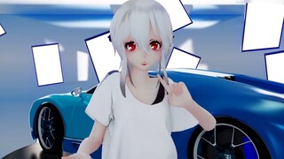 [Weak MMD/Fabric Calculation] White short-sleeved shirt + denim hot pants =? !