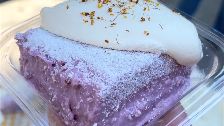 Today I’m selling “Taro Mochi Big Cup” bubble tea at my stall!