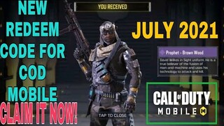*July 2021* Call Of Duty Mobile New Redeem Code | Cod Mobile Redeem Code