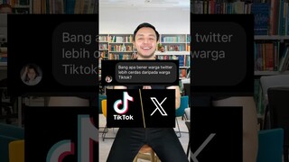 Warga Twitter lebih CERDAS dari warga Tiktok? Masa sih? Sosmed apa yang paling pinter? #shorts