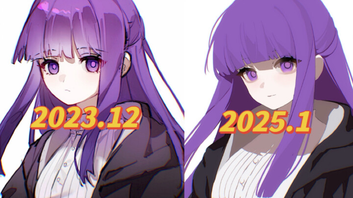 ［绘画过程］时隔一年重绘菲伦
