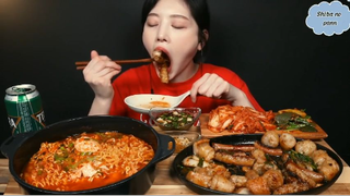 Mì cay đậu hủ non, bộ đồ lòng phần 3 #anngonmoingay