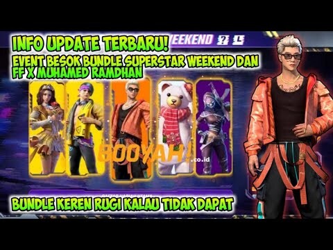 FREE FIRE! EVENT BESOK BUNDLE SUPERSTAR WEEKEND EVENT MYSTERY CRATE DAN FF X MOHAMED RAMADHAN