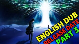 Attack On Titan Final Season Part 3 Part 1 English Dub Release Date REVEALED