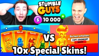 WELTREKORD! 😱 10x SPECIAL SKIN in GLÜCKSRAD OPENING BATTLE! Stumble Guys