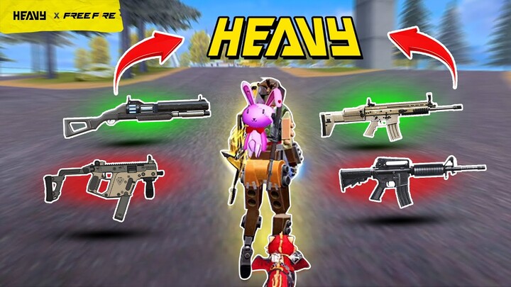 Thử thách game thủ: Lấy Top 1 Bằng Những Cây Súng Có Chứa Chữ Cái H.E.A.V.Y | FREE FIRE