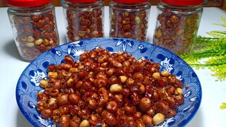 ĐẬU PHỘNG RANG TỎI ỚT - Cách làm Lạc Rang Tỏi Ớt món ăn ngon dễ làm - Tú Lê Miền Tây