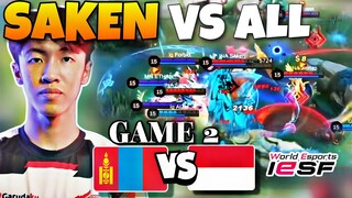 Saken is UNSTOPPABLE IESF PLAYOFF MN vs ID | Mobile Legends