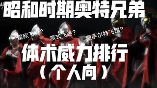 【不正经特摄科普】昭和时期奥特兄弟体术技能威力排行TOP5