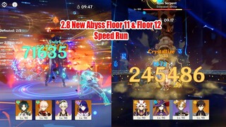 2.8 New Abyss Floor 11 & Floor 12 Xiao C6 ft Itto C6 Speed Run - Ruin Serpent 1 Combo
