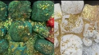 Pasted Dyed & crunchy gym chalk crush ASMR😍