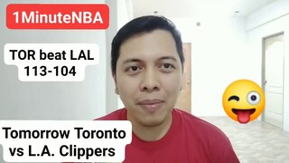 LA LAKERS NILAMPASO NG TORONTO RAPTORS