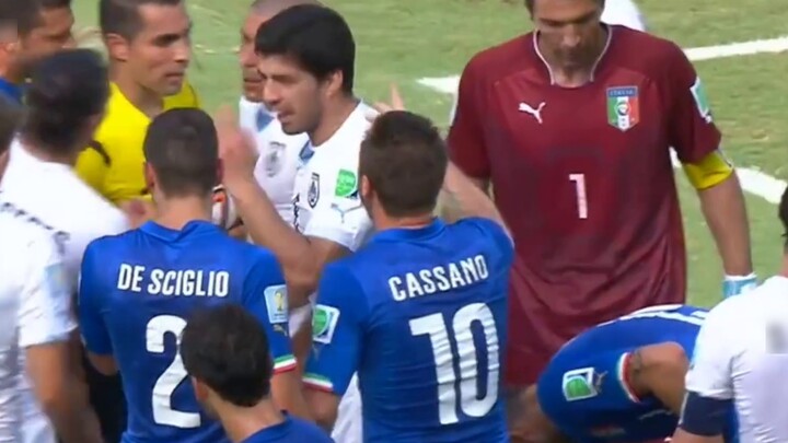 The game restores Suarez to bite Chiellini