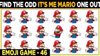 It's Me Mario Odd One Out Emoji Puzzles No 46 | Find The Odd Emoji One Out | Spot The Odd One Out