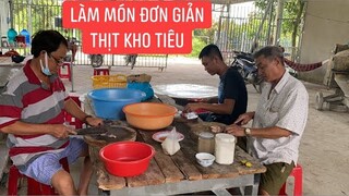 Khai vị 2 ngày nghĩ ăn chay các chú từ thiện tiếp tục đãi bà con với món Thịt Heo Kho Mặn
