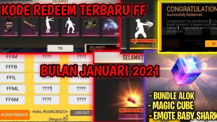 BONGKAR 5 KODE REDEEM FREE FIRE TERBARU 2021 HARI INI JANUARI