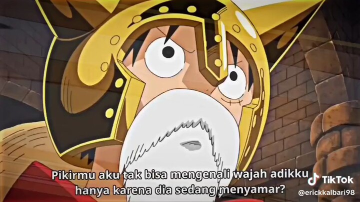 Moment Luffy bertemu saudaranya sabo | perebutan mera mera no mi agar saudara