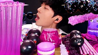 SIO Mukbang: Makanan Ungu termasuk Jelly, Es Krim, dan Makanan Penutup