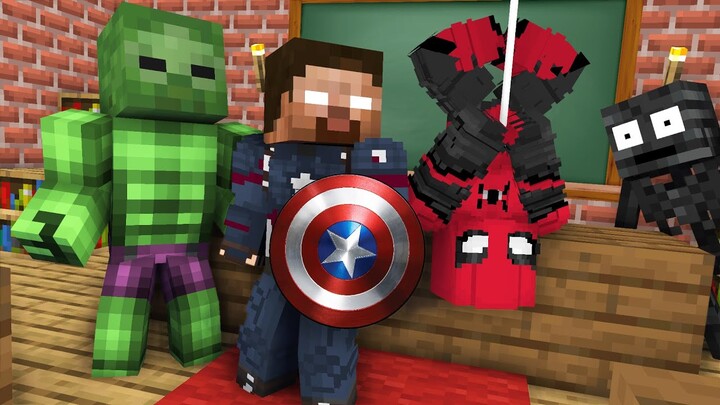 Monster School : BECAME A SUPERHERO CHALLENGE - Minecraft Animation