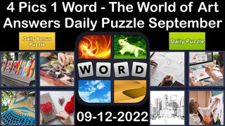 4 Pics 1 Word - The World of Art - 12 September 2022 - Answer Daily Puzzle + Bonus Puzzle