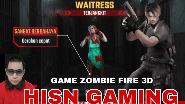 game zombie fire 3D,  waitress terjangkit virus and sangat berbahaya, berlari sangat cepat