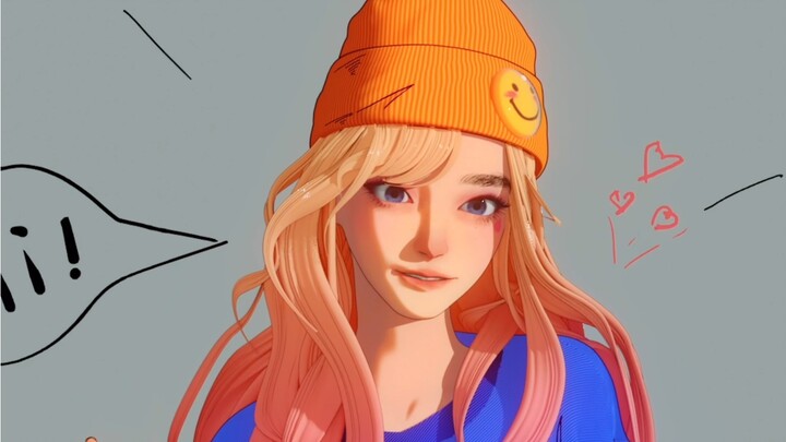 I tried a different kind of painting experience using Blender.