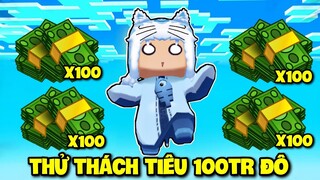 LÀM SAO ĐỂ TIÊU HẾT 100 TRIỆU ĐÔ TRONG 1 NGÀY MEOWPEO THỬ THÁCH LÀM ĐẠI GIA TRONG MINI WORLD