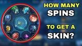 LUCKY SPIN MOBILE LEGENDS | How many spins needed to get a skin?